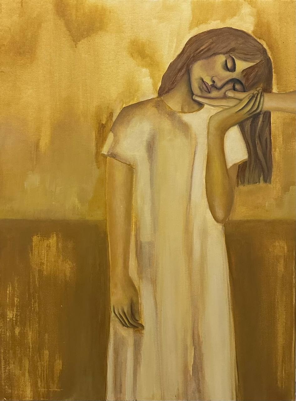Zuflucht, acrylic on canvas, 2023